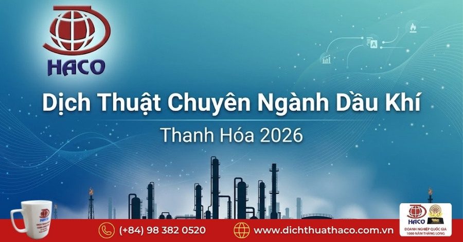 Dịch thuật chuyên ngành dầu khí Thanh Hóa