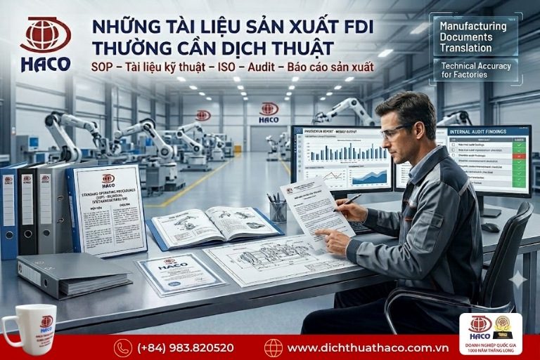 Dịch thuật chuyên ngành sản xuất FDI