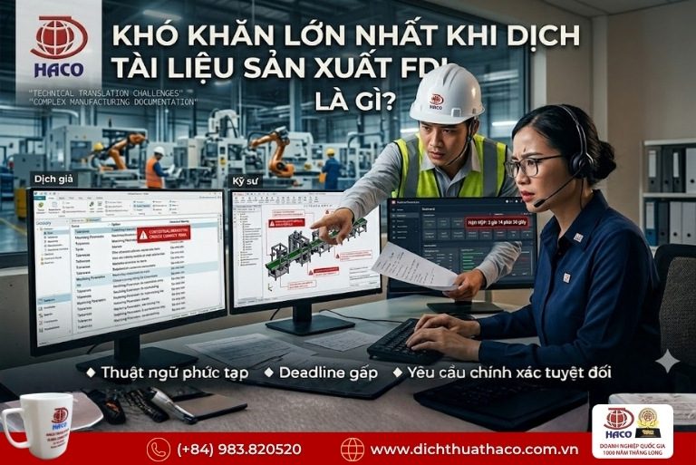 Dịch thuật chuyên ngành sản xuất FDI