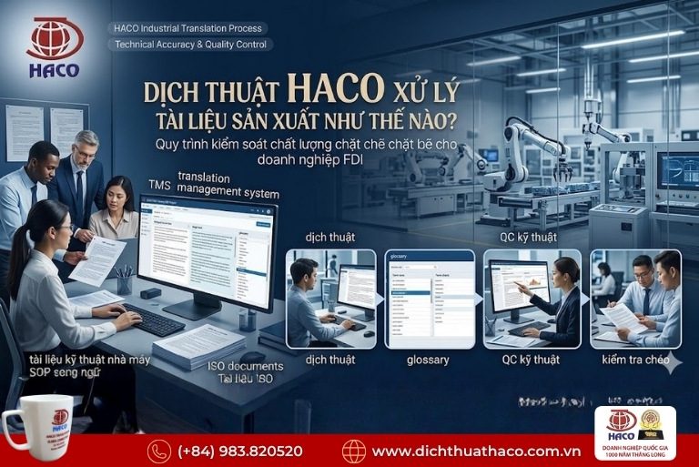 Dịch thuật chuyên ngành sản xuất FDI