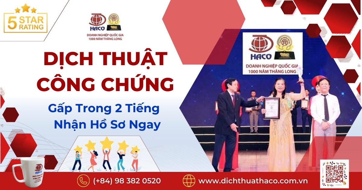 Dịch Thuật Công Chứng Gấp Trong 2 Tiếng