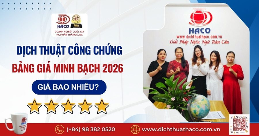 Dịch Thuật Công Chứng Giá Bao Nhiêu? Bảng Giá Minh Bạch 2026 8 Dịch Thuật Công Chứng Giá Bao Nhiêu? Bảng Giá Minh Bạch