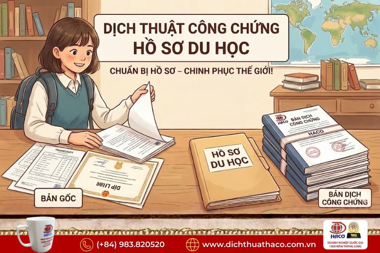 Dịch thuật công chứng hồ sơ du học