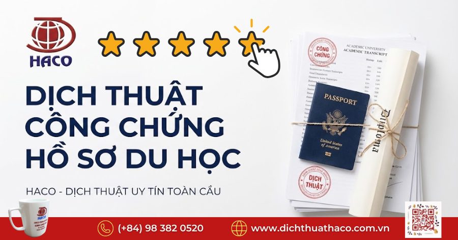 Dịch thuật công chứng hồ sơ du học