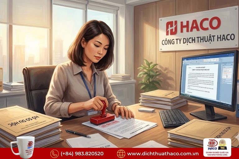 Dịch thuật công chứng hồ sơ du học