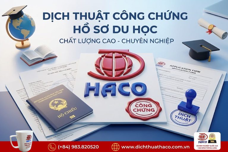 Dịch thuật công chứng hồ sơ du học