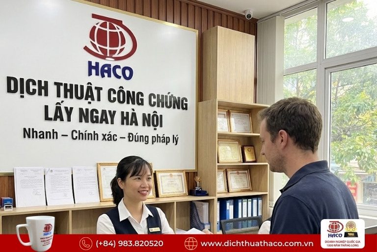 Dịch thuật công chứng lấy ngay Hà Nội