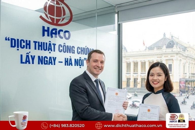 Dịch thuật công chứng lấy ngay Hà Nội