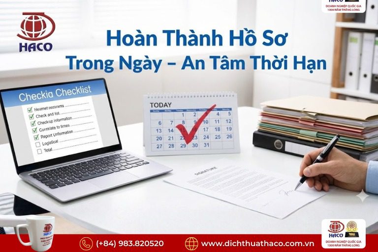 Dịch Thuật Công Chứng Nhanh Lấy Ngay Trong Ngày