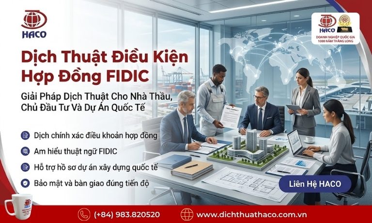 Dịch Thuật Điều Kiện Hợp Đồng FIDIC Chuyên Nghiệp Tại HACO 8 Dịch Thuật Điều Kiện Hợp Đồng FIDIC