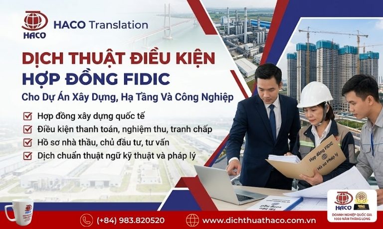 Dịch Thuật Điều Kiện Hợp Đồng FIDIC Chuyên Nghiệp Tại HACO 2 Dịch Thuật Điều Kiện Hợp Đồng FIDIC