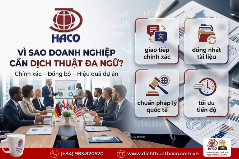 Dịch thuật dự án đa ngữ đa ngành chuyên nghiệp