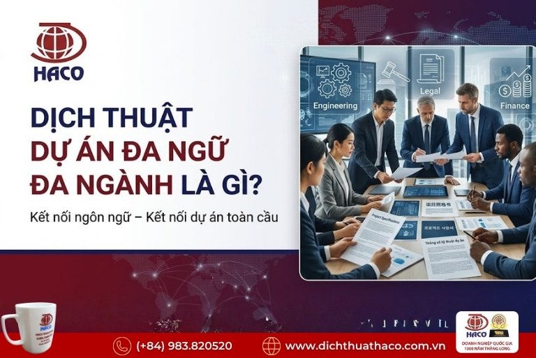 Dịch thuật dự án đa ngữ đa ngành chuyên nghiệp