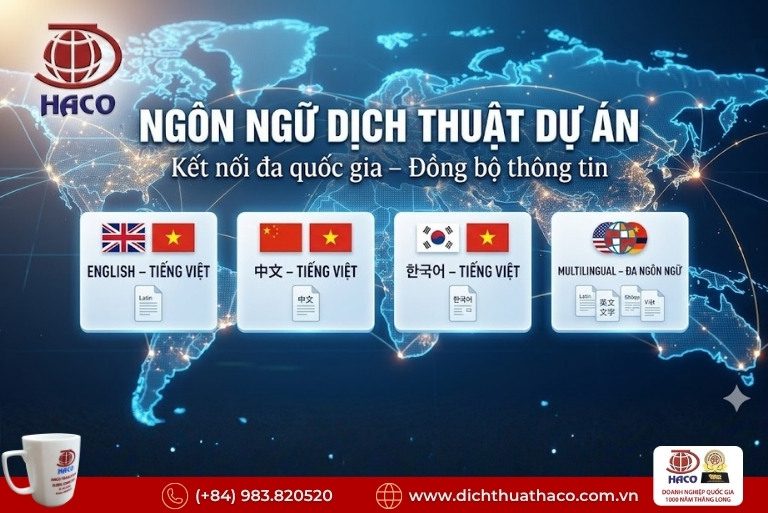 Dịch thuật dự án đa ngữ đa ngành chuyên nghiệp