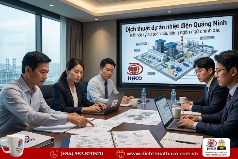 Dịch thuật dự án nhiệt điện Quảng Ninh