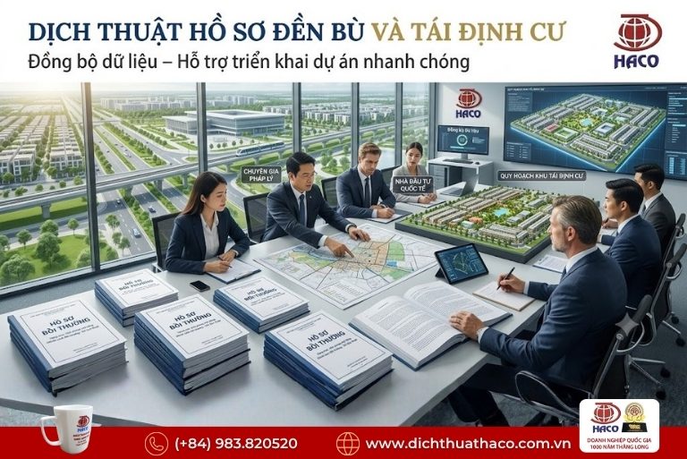 Dịch thuật hồ sơ bồi thường giải phóng mặt bằng 4 Dịch thuật hồ sơ bồi thường giải phóng mặt bằng
