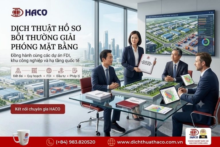 Dịch thuật hồ sơ bồi thường giải phóng mặt bằng 2 Dịch thuật hồ sơ bồi thường giải phóng mặt bằng