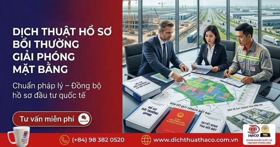 Dịch thuật hồ sơ bồi thường giải phóng mặt bằng