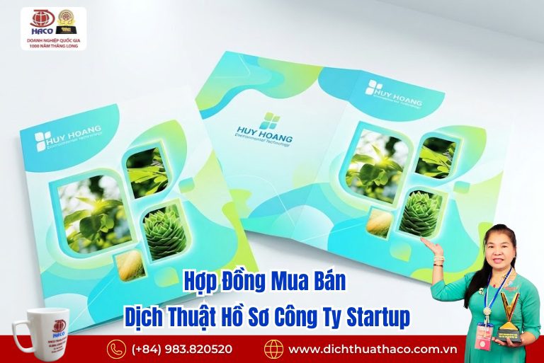 Dịch Thuật Hồ Sơ Công Ty Startup – Đầu Tư Mạo Hiểm