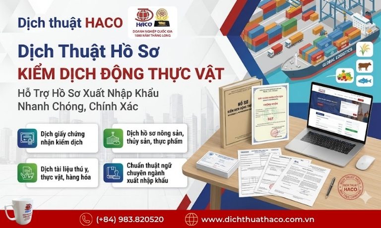 Dịch thuật hồ sơ kiểm dịch động thực vật 1 Dịch thuật hồ sơ kiểm dịch động thực vật