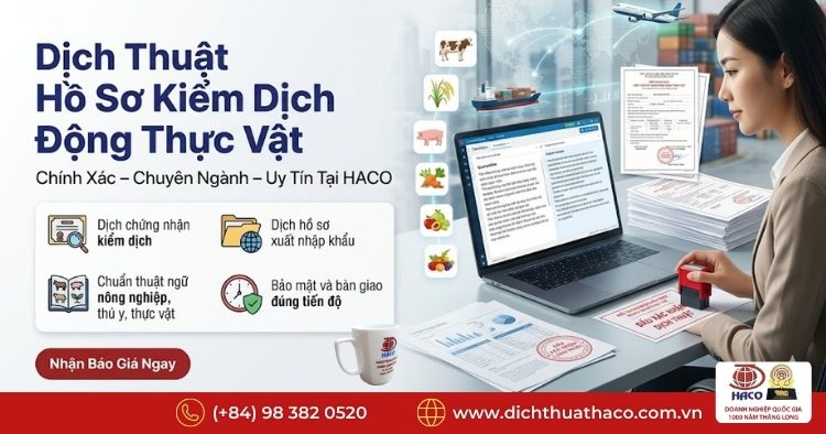 Dịch thuật hồ sơ kiểm dịch động thực vật