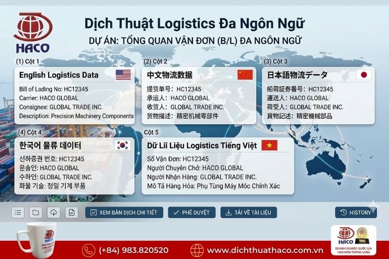 Dịch Thuật Hồ Sơ Logistics Và Vận Tải Biển Hải Phòng