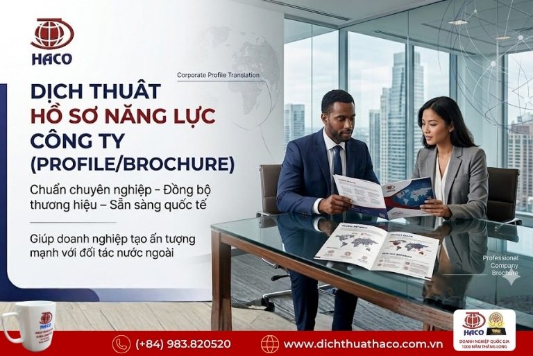 Dịch thuật hồ sơ năng lực công ty (Profile/Brochure) – Chuẩn chuyên nghiệp, nâng tầm thương hiệu 11 Dịch thuật hồ sơ năng lực công ty (Profile/Brochure)