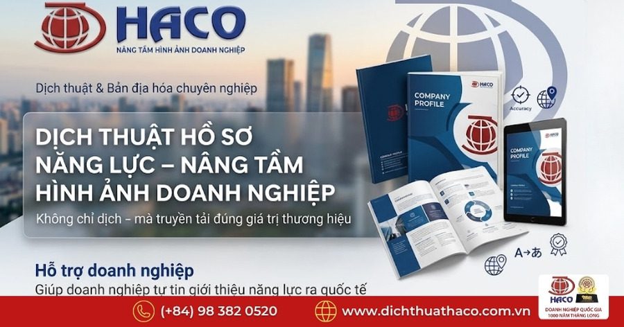 Dịch thuật hồ sơ năng lực công ty (Profile/Brochure)