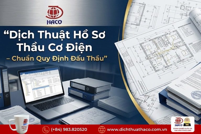 Dịch thuật hồ sơ thầu cơ điện Bình Dương