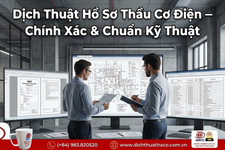 Dịch thuật hồ sơ thầu cơ điện Bình Dương