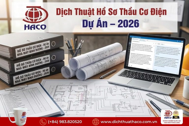 Dịch thuật hồ sơ thầu cơ điện Bình Dương