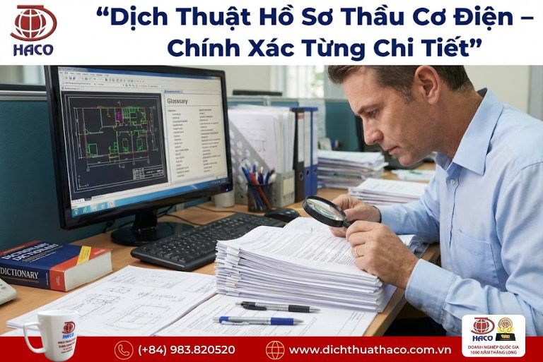 Dịch thuật hồ sơ thầu cơ điện Bình Dương