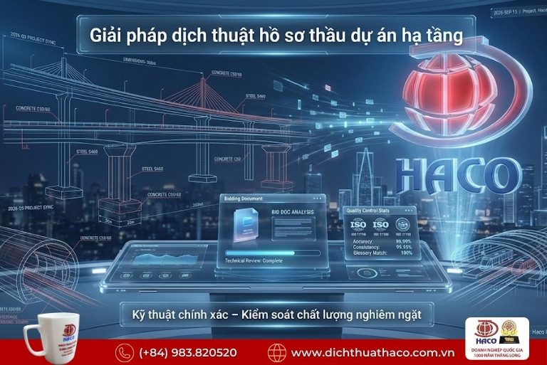 Dịch thuật hồ sơ thầu dự án hạ tầng KCN Đồng Nai