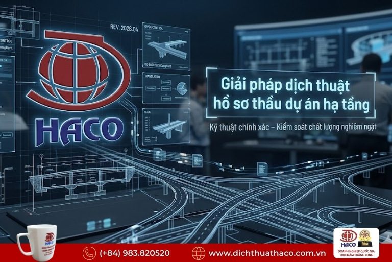 Dịch thuật hồ sơ thầu dự án hạ tầng KCN Đồng Nai
