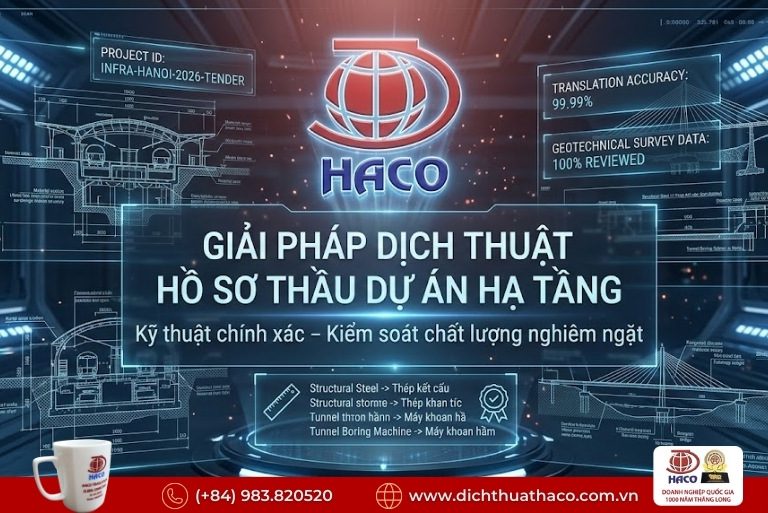 Dịch thuật hồ sơ thầu dự án hạ tầng KCN Đồng Nai