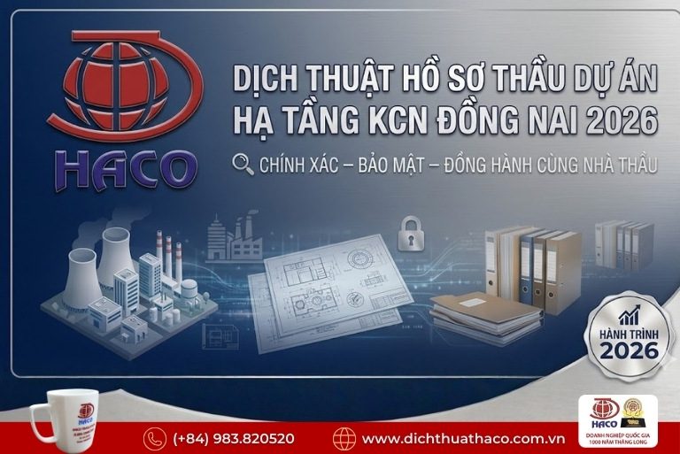 Dịch thuật hồ sơ thầu dự án hạ tầng KCN Đồng Nai