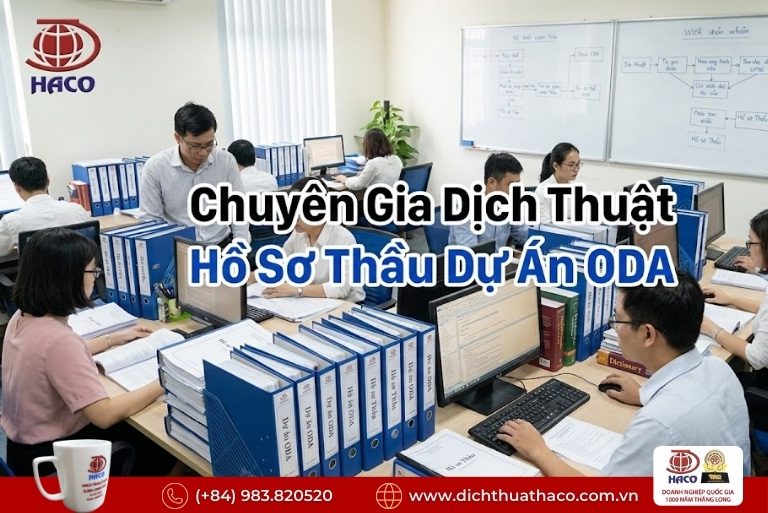 Dịch thuật hồ sơ thầu dự án ODA tại Hà Nội