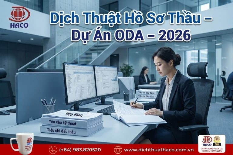 Dịch thuật hồ sơ thầu dự án ODA tại Hà Nội