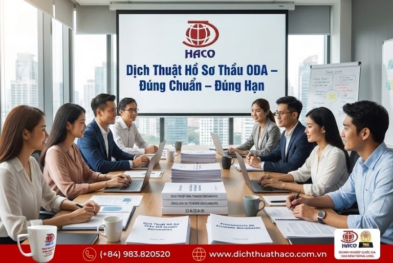 Dịch thuật hồ sơ thầu dự án ODA tại Hà Nội