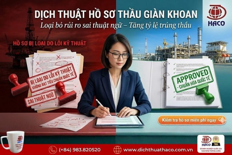Dịch thuật hồ sơ thầu giàn khoan