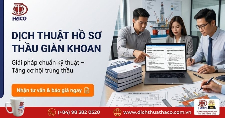 Dịch thuật hồ sơ thầu giàn khoan
