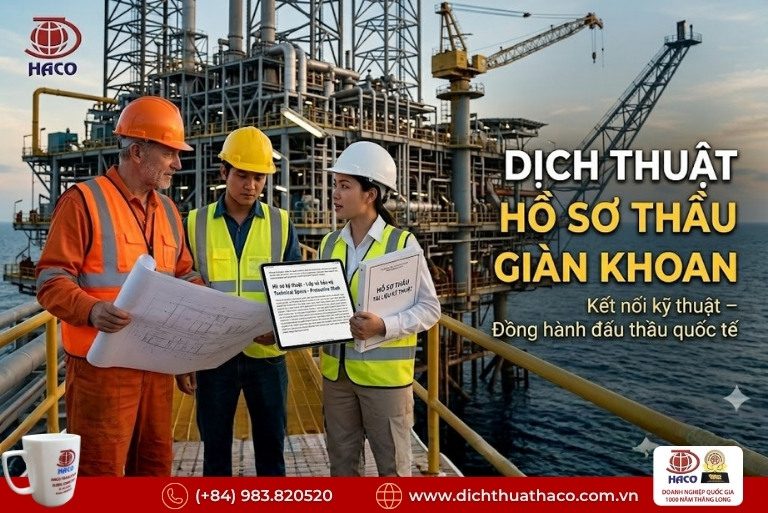 Dịch thuật hồ sơ thầu giàn khoan
