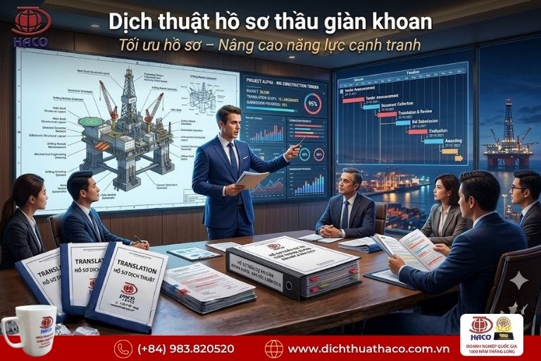 Dịch thuật hồ sơ thầu giàn khoan