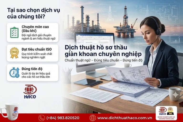 Dịch thuật hồ sơ thầu giàn khoan