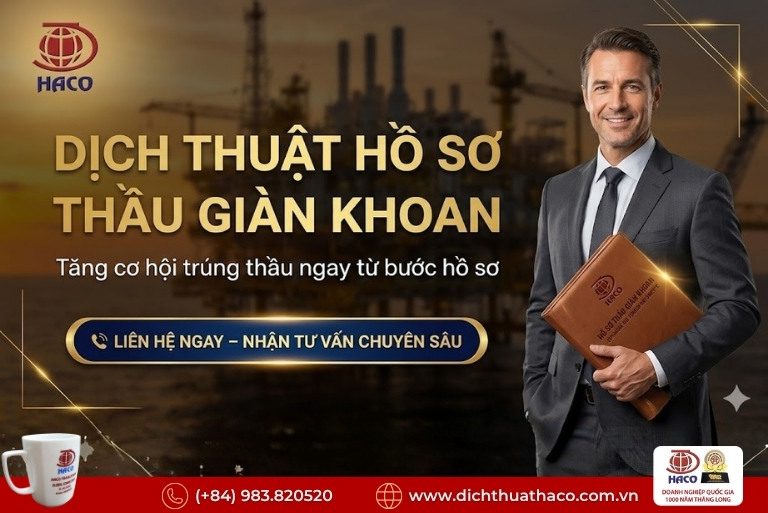 Dịch thuật hồ sơ thầu giàn khoan