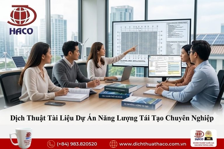 Dịch thuật hồ sơ thầu pin năng lượng mặt trời chuyên nghiệp