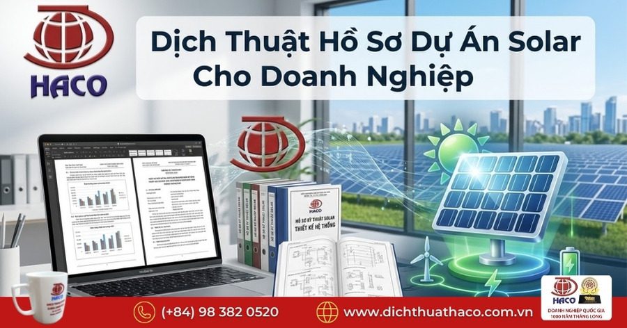 Dịch thuật hồ sơ thầu pin năng lượng mặt trời chuyên nghiệp