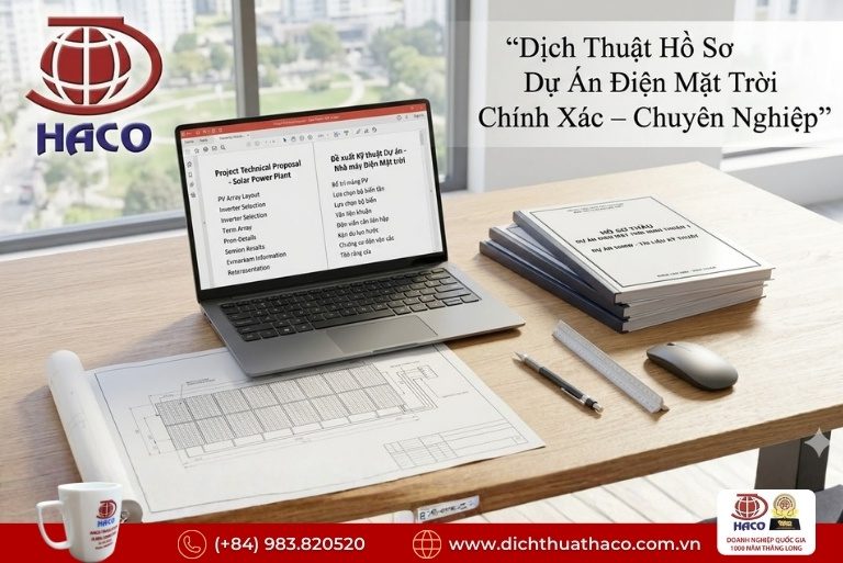 Dịch thuật hồ sơ thầu pin năng lượng mặt trời chuyên nghiệp
