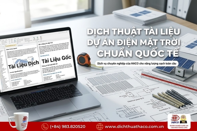 Dịch thuật hồ sơ thầu pin năng lượng mặt trời chuyên nghiệp