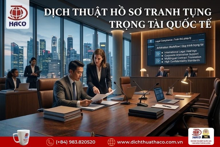 Dịch thuật hồ sơ tranh tụng trọng tài quốc tế